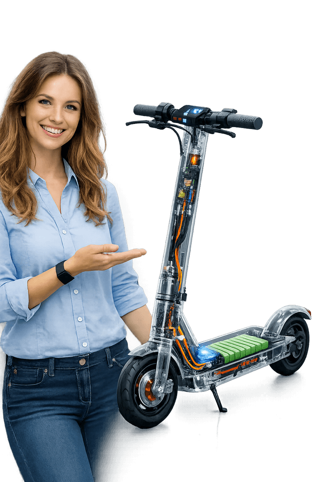 Women Showing E Scooter