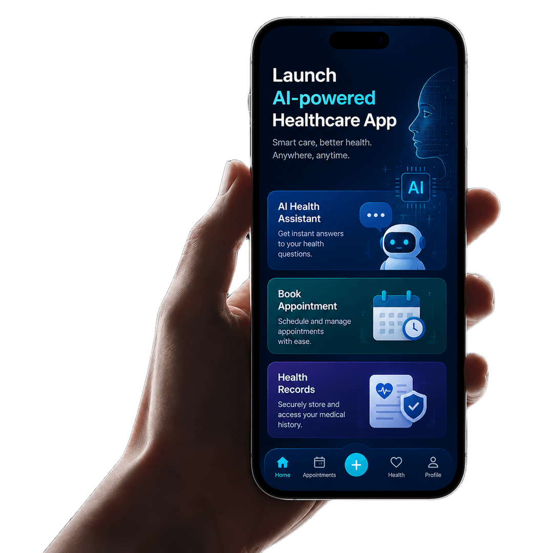 healthcare app mockup