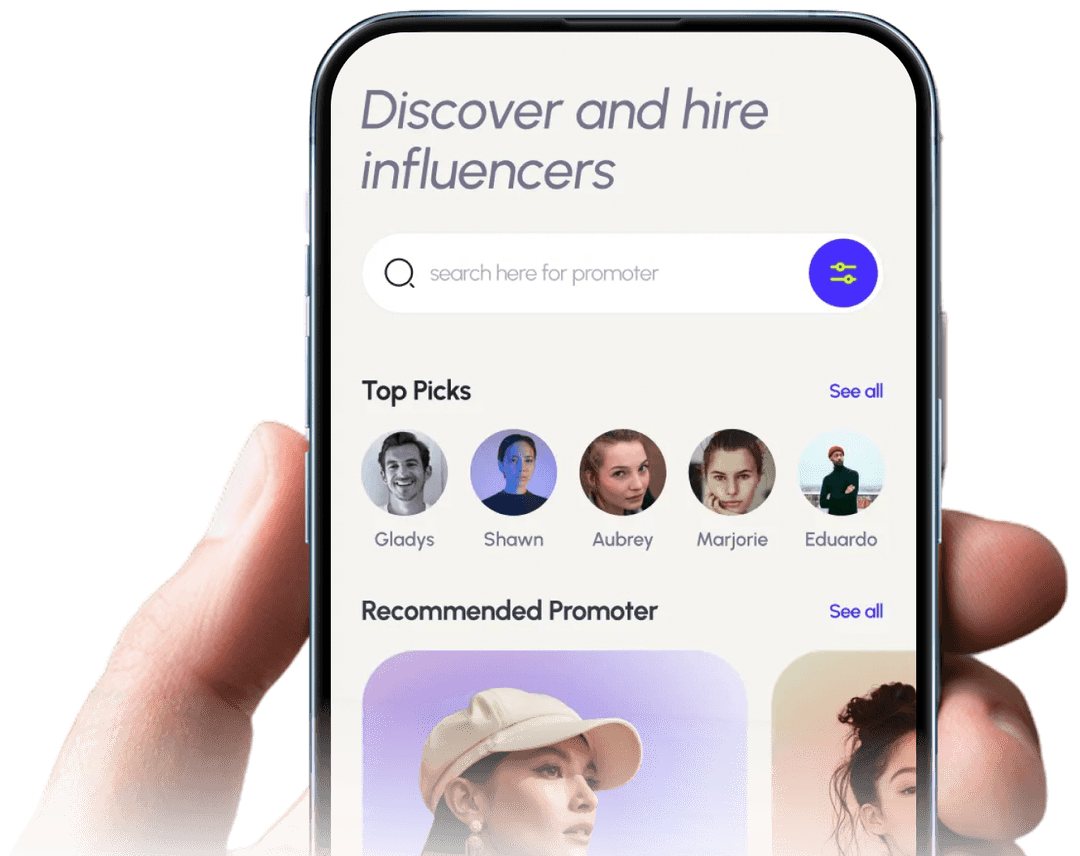 AI Development Phone Mockup with Hand