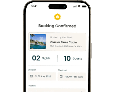 Property Booking App mockup