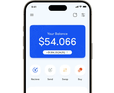 Cryptocurrency Wallet App mockup