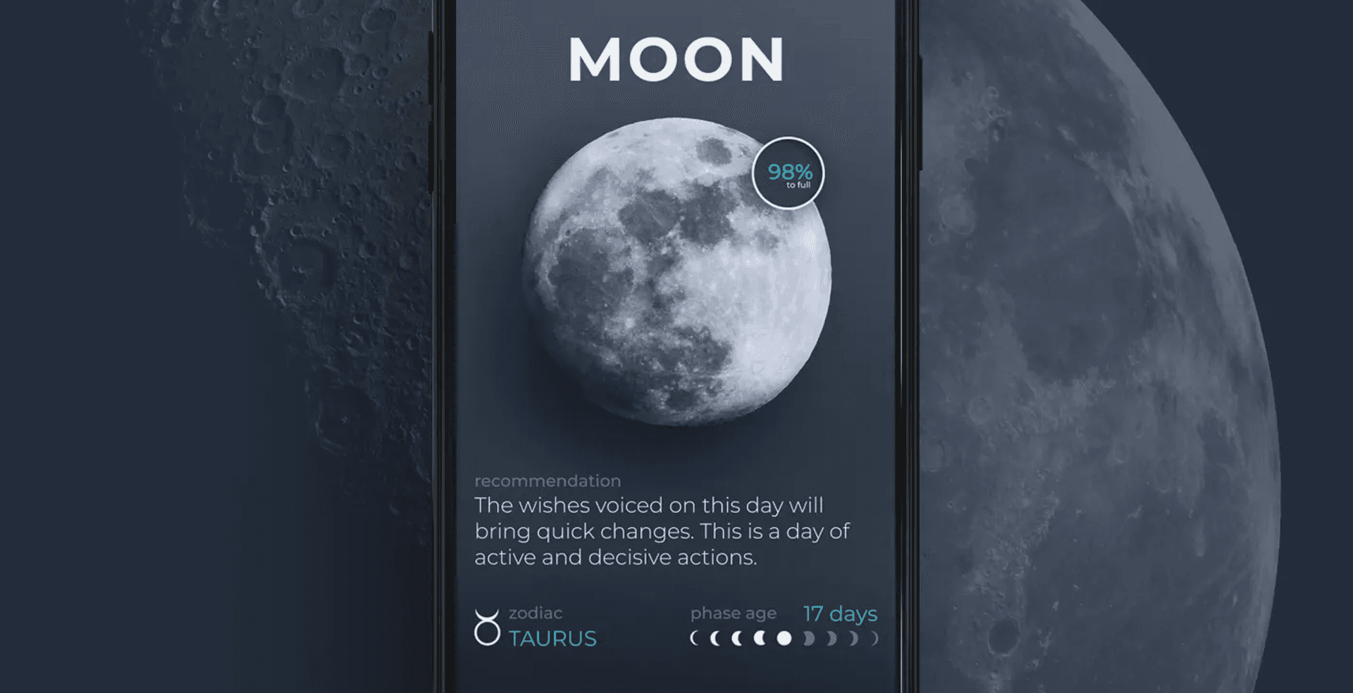 Phone Mockup with moon