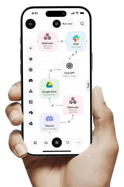 AI Development Phone Mockup with Hand