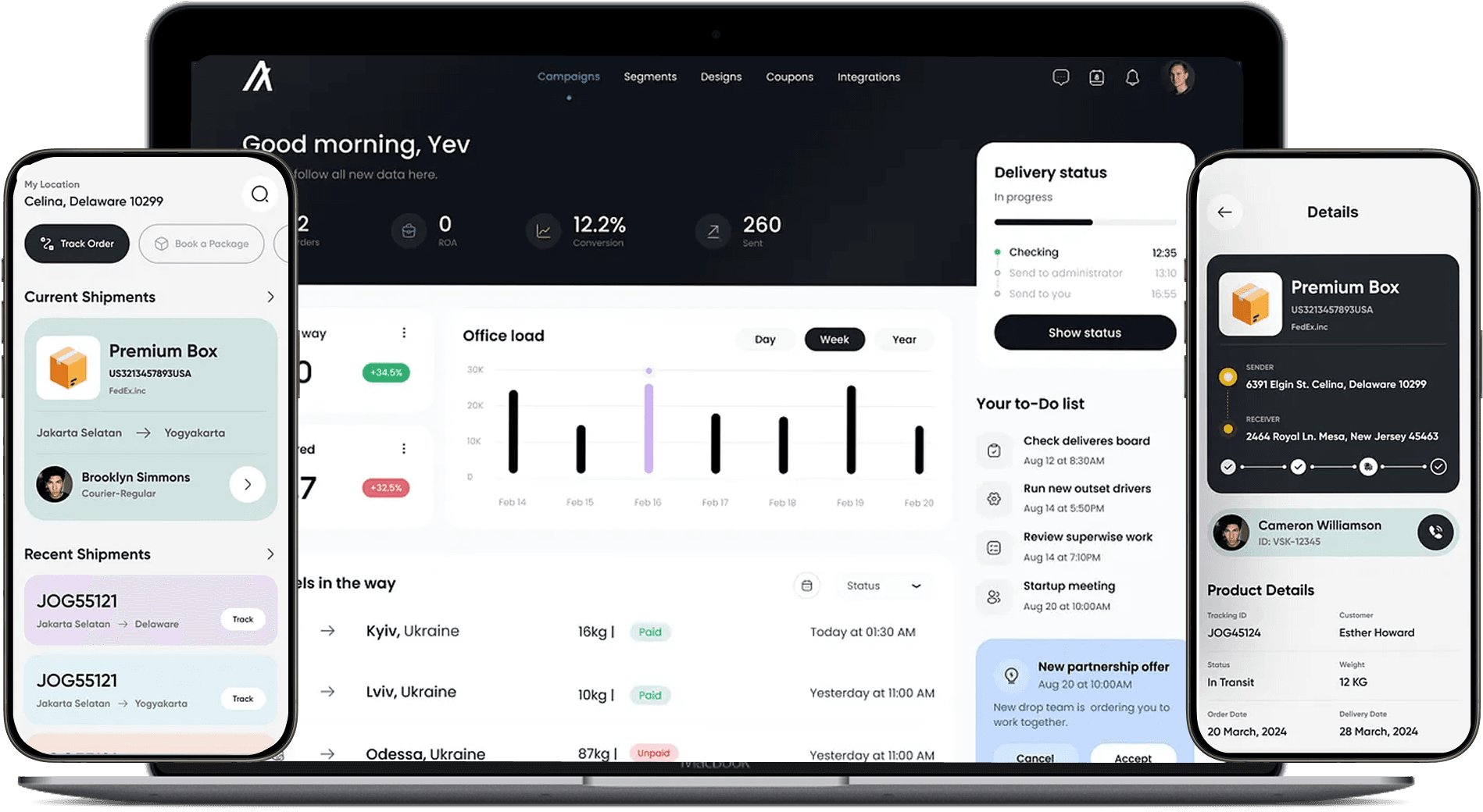 Courier delivery app live demo