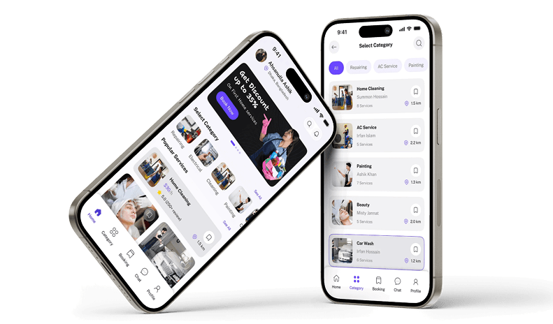 Ride Share App Illustration