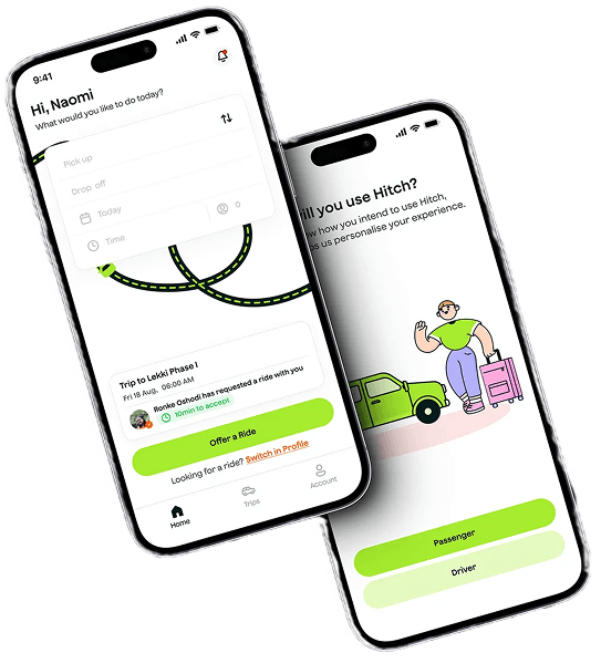 Ride Share App Illustration