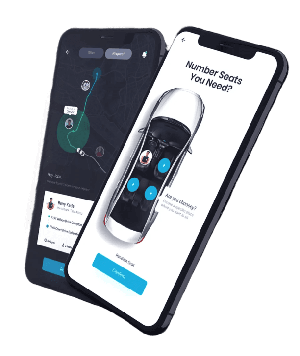 Ride Share App Illustration