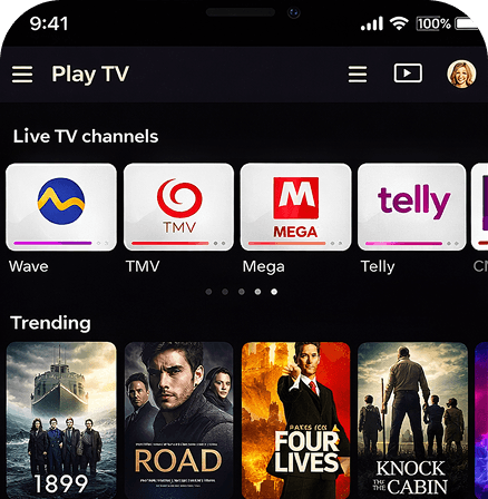 OTT Streaming App
 Development mockup