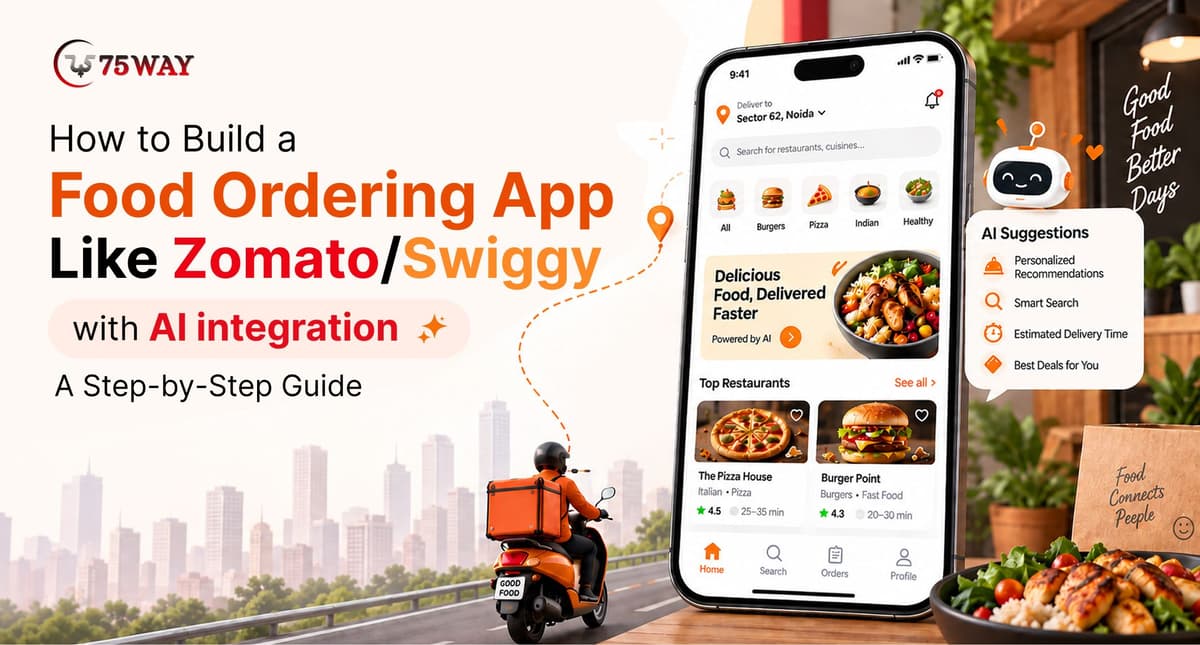How to Build a Food Ordering App Like Zomato/Swiggy with AI integration : A Step-by-Step Guide