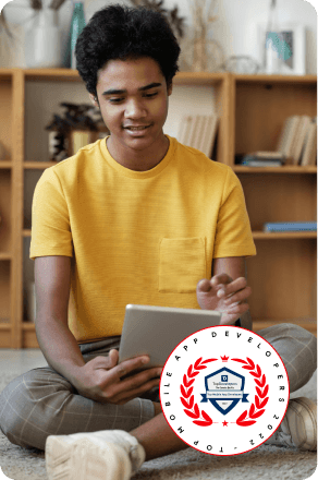 Student with laptop