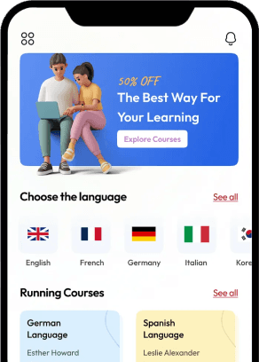 Multilingual Learning Support mockup
