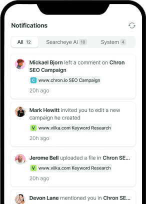 Notifications & Alerts mockup