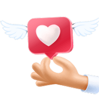 with heart