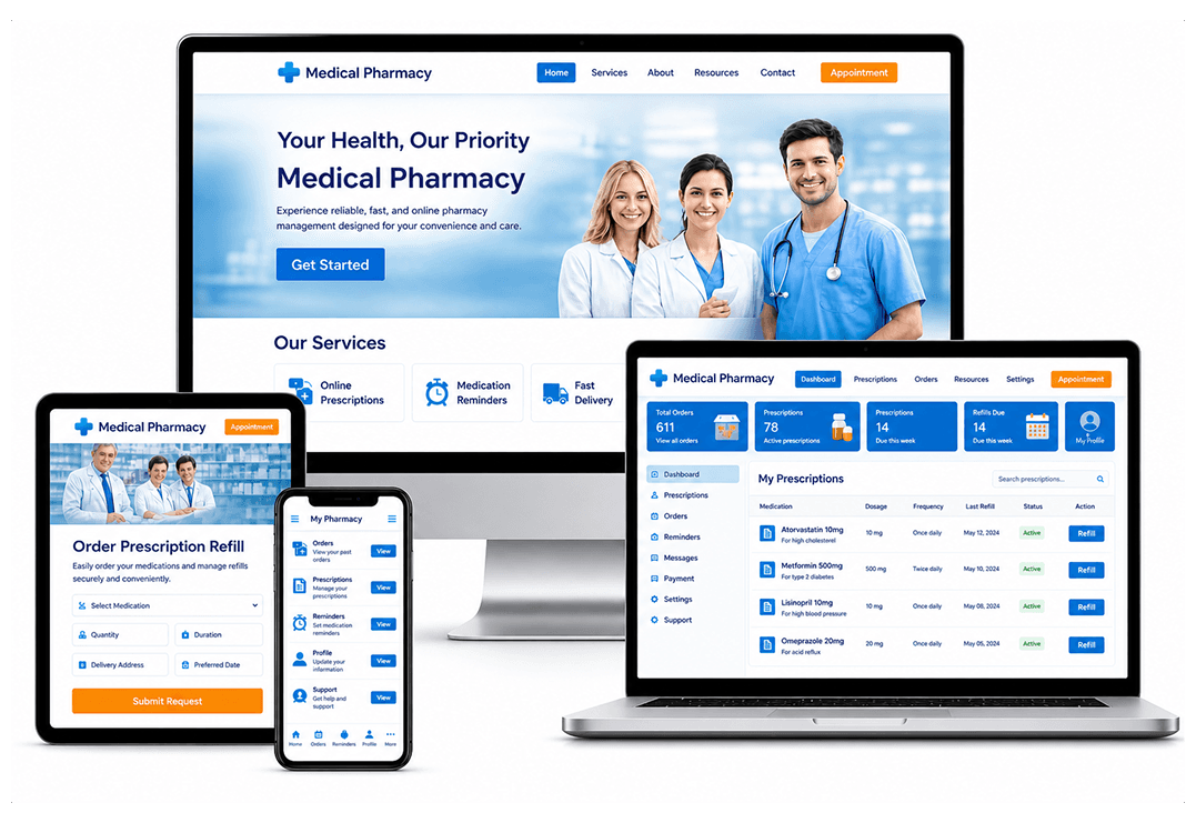 Healthcare Software Mockup