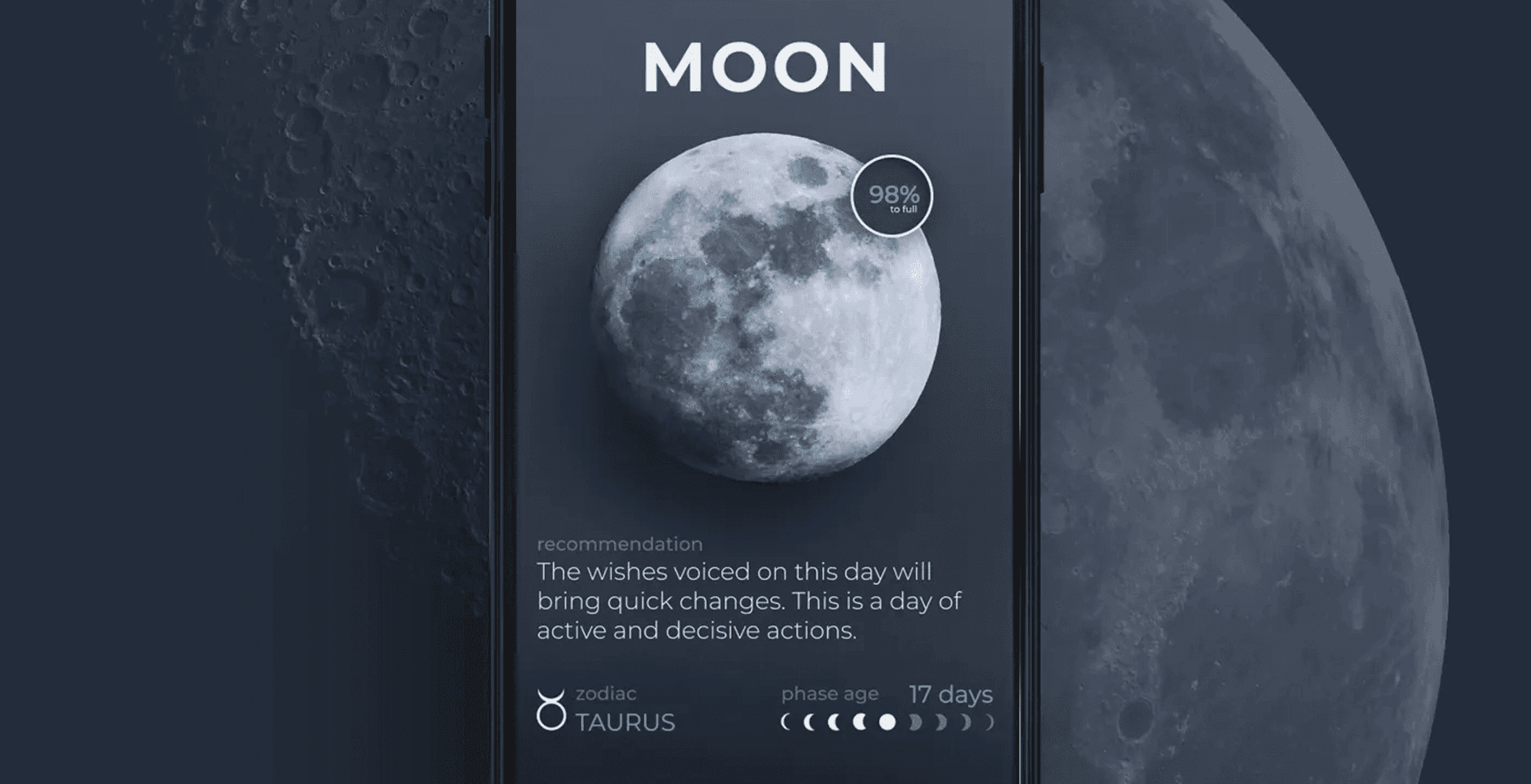 Phone Mockup with moon
