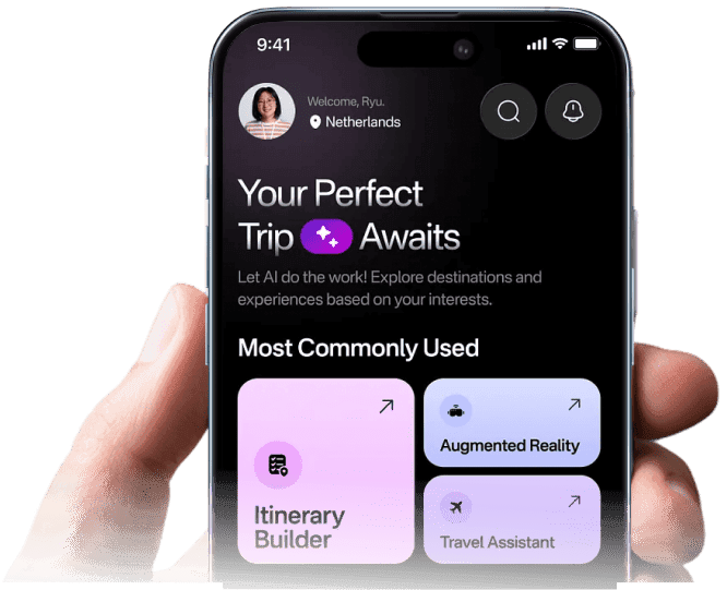 AI Development Phone Mockup with Hand