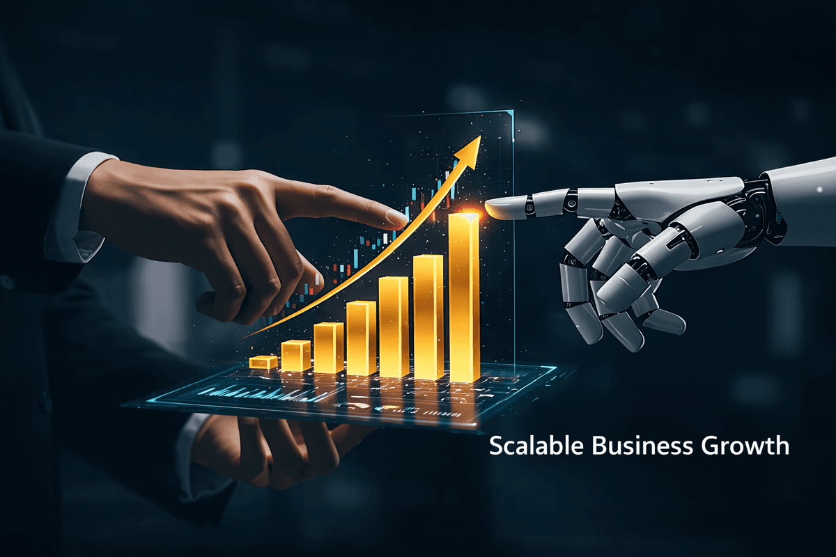 Scalable AI business growth architecture supporting multilingual and multichannel operations