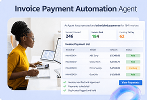 AI agent supporting enterprise finance operations
