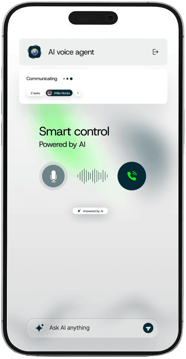 AI Voice Agent Phone Mockup
