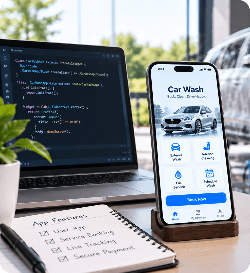 Hire Car Wash App Developers