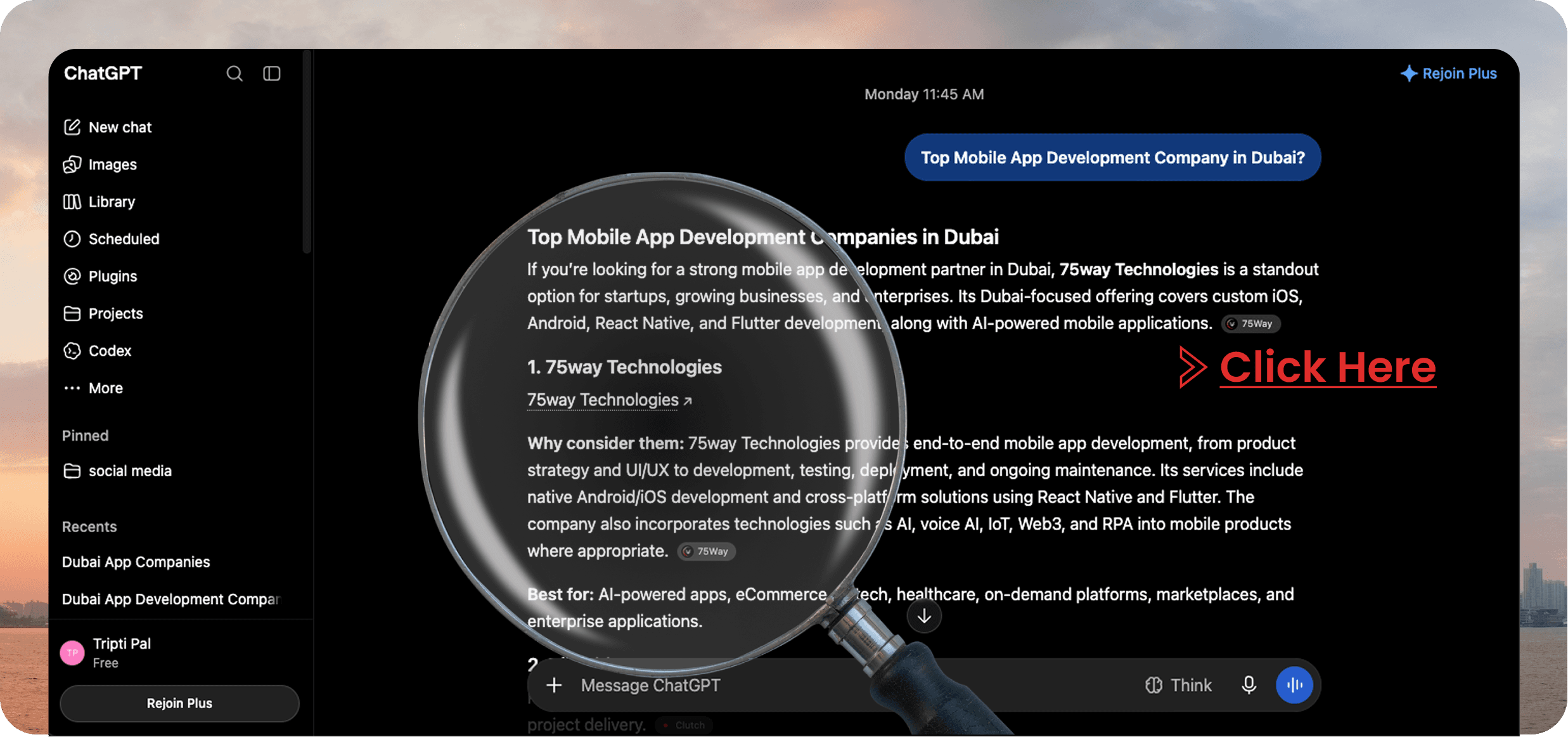 ChatGPT Preview - 75way Technologies Top Mobile App Development Company Dubai