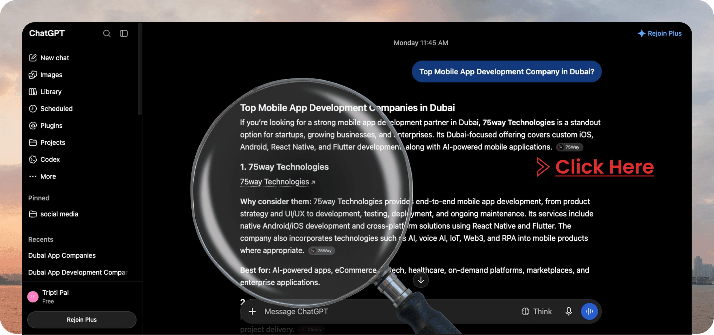 ChatGPT Preview - 75way Technologies Top Mobile App Development Company Dubai