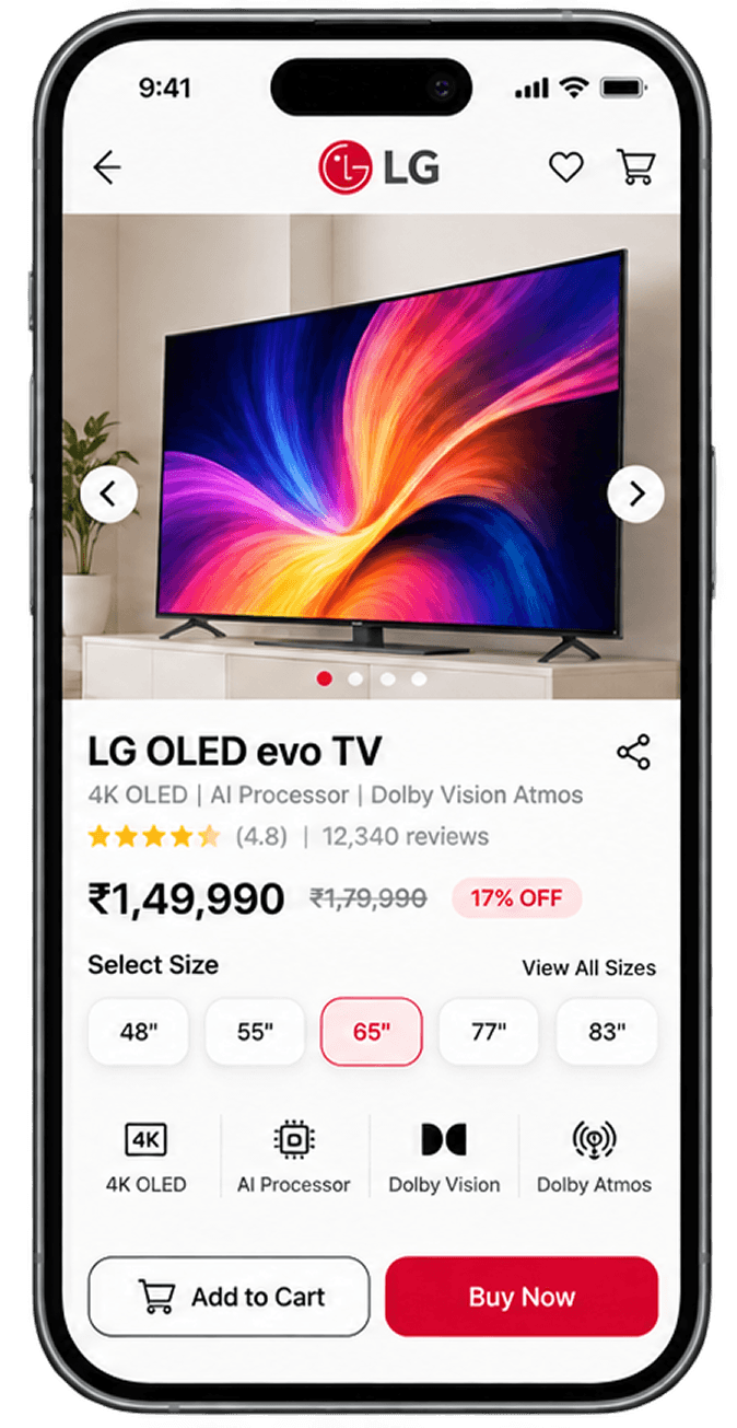 LG marketing analytics platform product analytics screen
