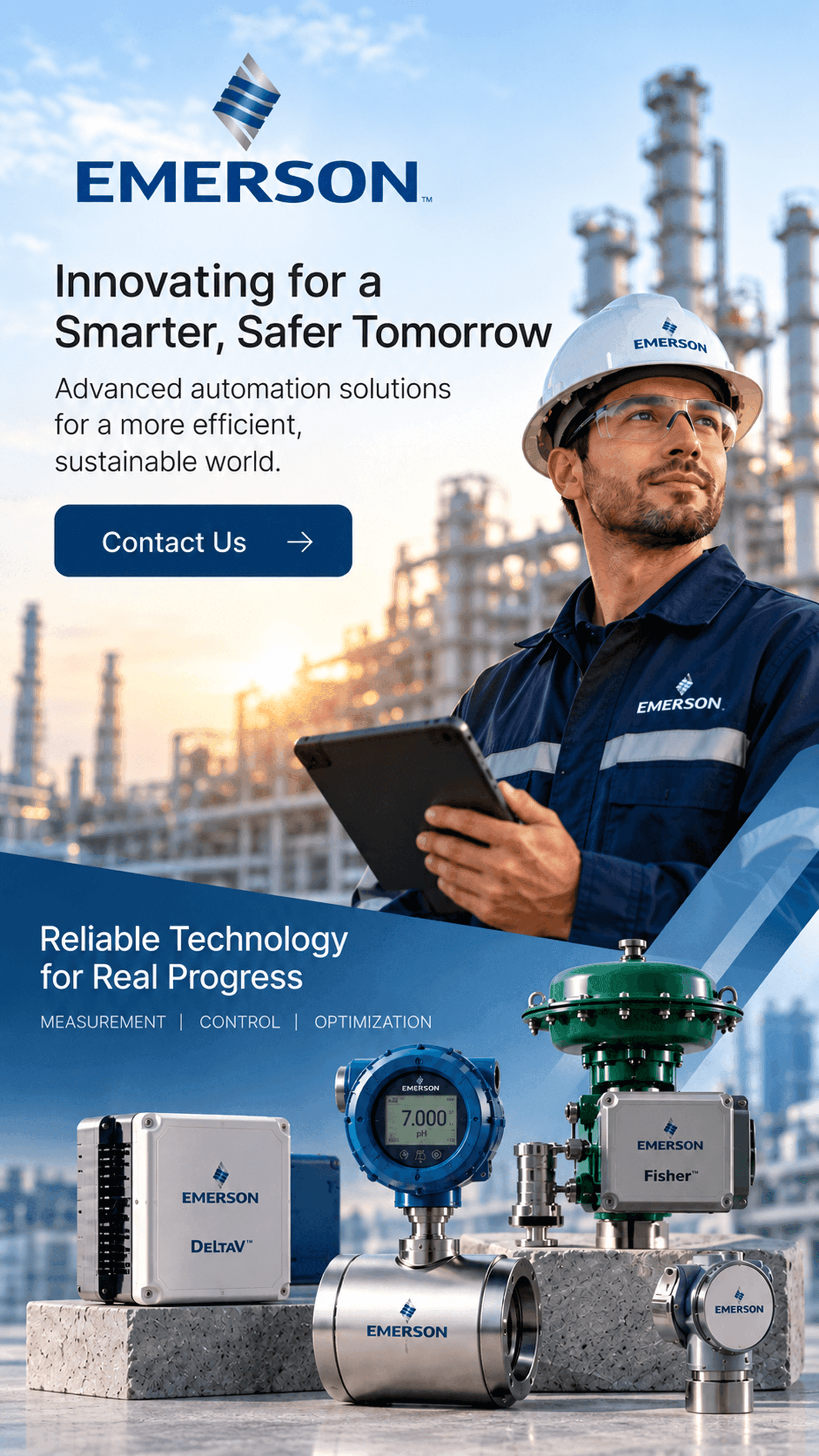 Emerson predictive campaign solution banner showcase